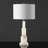 Safavieh Gardiner Alabaster Tiered Table Lamp XI22 CTL1035B