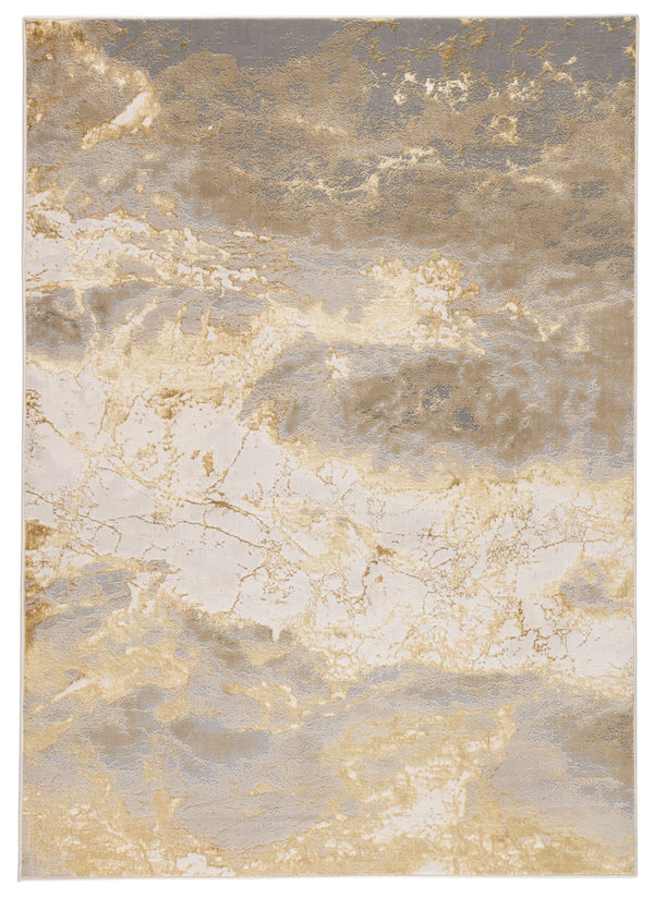 Jaipur Living Cisco Abstract Gray/ Gold Area Rug (9'6"X13')