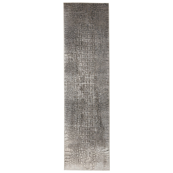 Jaipur Living Canberra Animal Gray/ Black Runner Rug (3'3"X12')