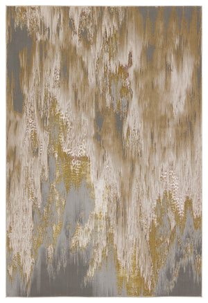Jaipur Living Catalyst Ulysses CTY24 Power Loomed 65% Polyester 35% Polypropylene Abstract Area Rug Gold 65% Polyester 35% Polypropylene RUG155872