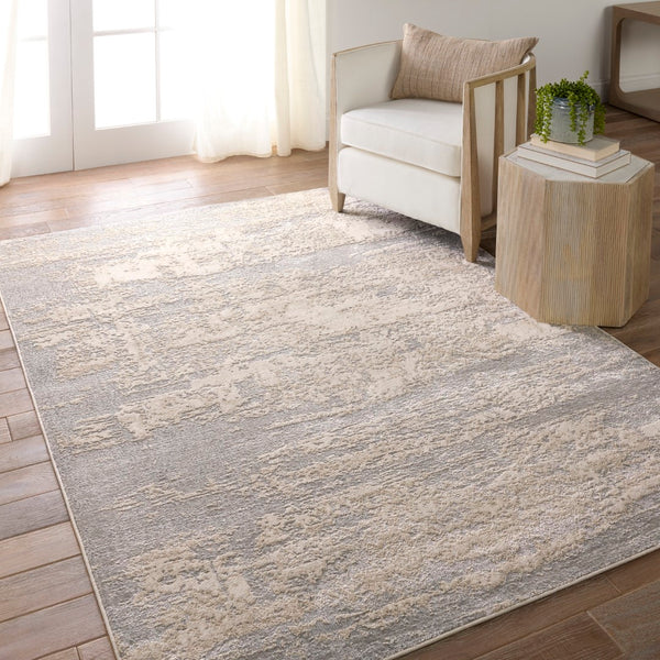 Jaipur Living Catalyst Sanford CTY25 Power Loomed 65% Polyester 35% Polypropylene Abstract Area Rug Slate 65% Polyester 35% Polypropylene RUG155878