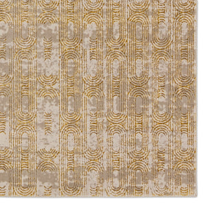 Jaipur Living Catalyst Gimeas CTY27 Power Loomed 65% Polyester 35% Polypropylene Geometric Area Rug Gold 65% Polyester 35% Polypropylene RUG155890
