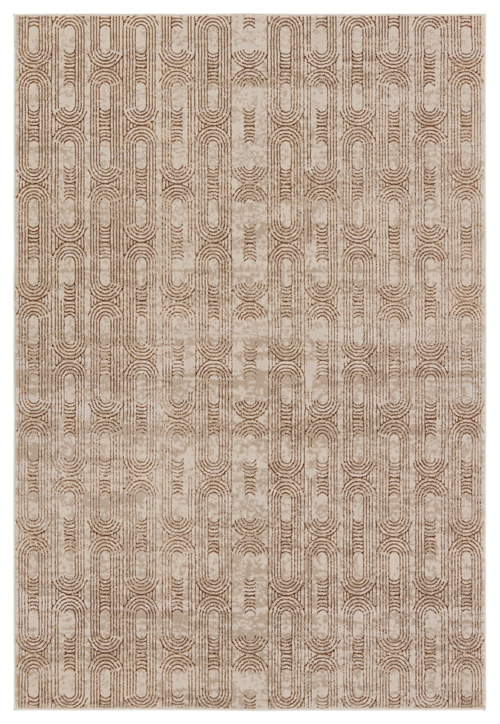 Jaipur Living Catalyst Gimeas CTY28 Power Loomed 65% Polyester 35% Polypropylene Geometric Area Rug Gold 65% Polyester 35% Polypropylene RUG155896