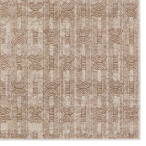 Jaipur Living Catalyst Gimeas CTY28 Power Loomed 65% Polyester 35% Polypropylene Geometric Area Rug Gold 65% Polyester 35% Polypropylene RUG155896