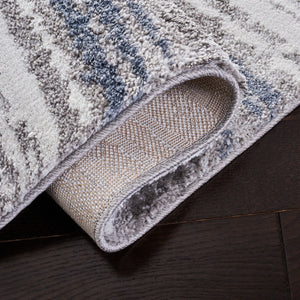 Century 300 Century 322 Contemporary Power Loomed 100% Polypropylene Rug Grey / Blue