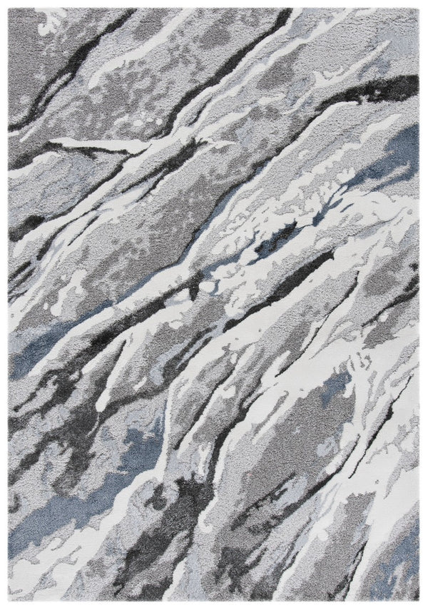 Century 300 Century 382 Contemporary Power Loomed 100% Polypropylene Rug Grey / Blue