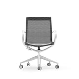 Renato Low Back Office Chair in Black Mesh with Aluminum Accents