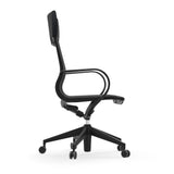 Renato High Back Office Chair in Black Mesh with Black Nylon Base