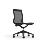 Renato Low Back Office Chair without Arms in Black Mesh with Black Nylon Base