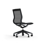 Renato Low Back Office Chair without Arms in Black Mesh with Black Nylon Base
