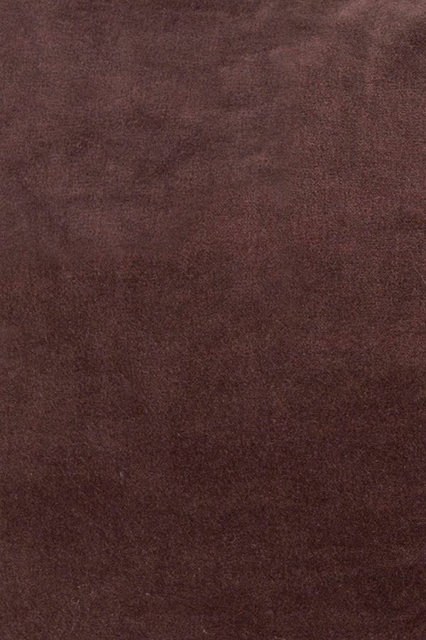 Chandra Rugs Pillows Cotton/Velvet Handmade Contemporary Pillows (With Polyester Fill Insert) Brown 1'10 x 1'10