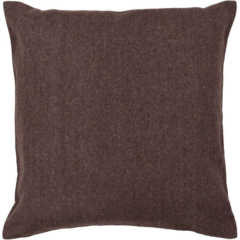 Chandra Rugs Pillows 100% Wool Handmade Contemporary Pillows (With Polyester Fill Insert) Brown 1'10 x 1'10