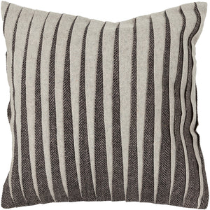 Chandra Rugs Pillows 100% Wool Handmade Contemporary Pillows (With Polyester Fill Insert) Grey 1'10 x 1'10