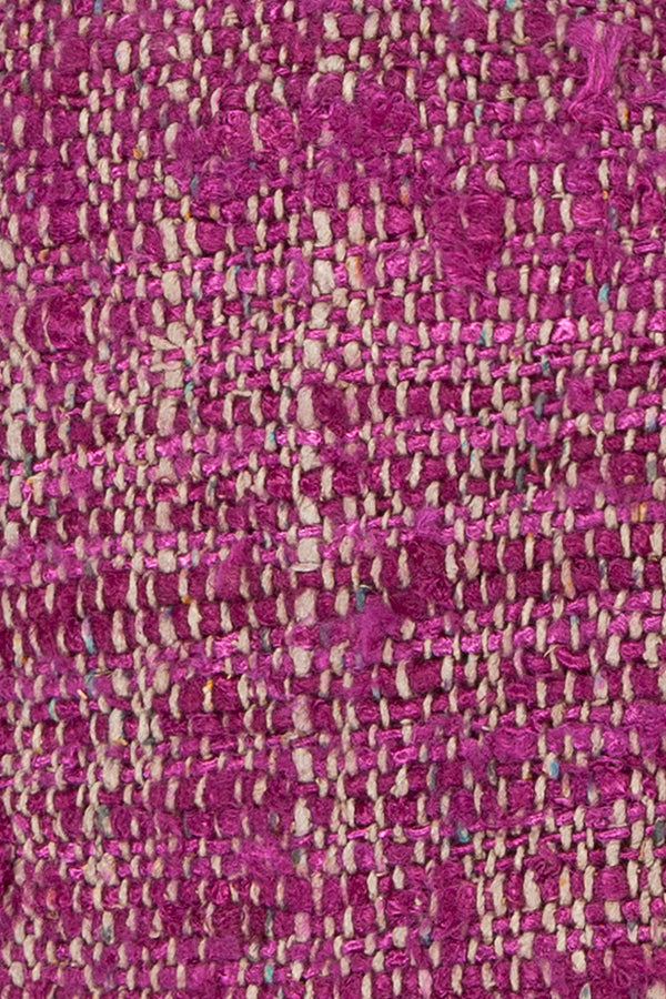 Chandra Rugs Pillows Silk Textured Fabric Handmade Contemporary Pillows (With Polyester Fill Insert) Magenta/Natural 1'10 x 1'10