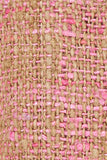 Chandra Rugs Pillows Silk Textured Fabric Handmade Contemporary Pillows (With Polyester Fill Insert) Pink/Natural 1'10 x 1'10