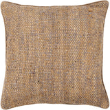 Chandra Rugs Pillows Silk Textured Fabric Handmade Contemporary Pillows (With Polyester Fill Insert) Purple/Natural 1'10 x 1'10