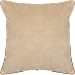 Chandra Rugs Pillows Cotton/Velvet Handmade Contemporary Pillows (With Polyester Fill Insert) Beige 1'10 x 1'10