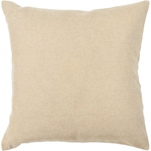 Chandra Rugs Pillows 100% Wool Handmade Contemporary Pillows (With Polyester Fill Insert) Beige 1'10 x 1'10