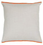 Chandra Rugs Pillows 100% Cotton Handmade Contemporary Pillows (With Polyester Fill Insert) White/Orange 1'10 x 1'10