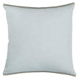 Chandra Rugs Pillows 100% Cotton Handmade Contemporary Pillows (With Polyester Fill Insert) White/Grey 1'10 x 1'10