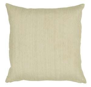 Chandra Rugs Pillows Tussar Silk Handmade Contemporary Pillows (With Polyester Fill Insert) Natural 1'10 x 1'10