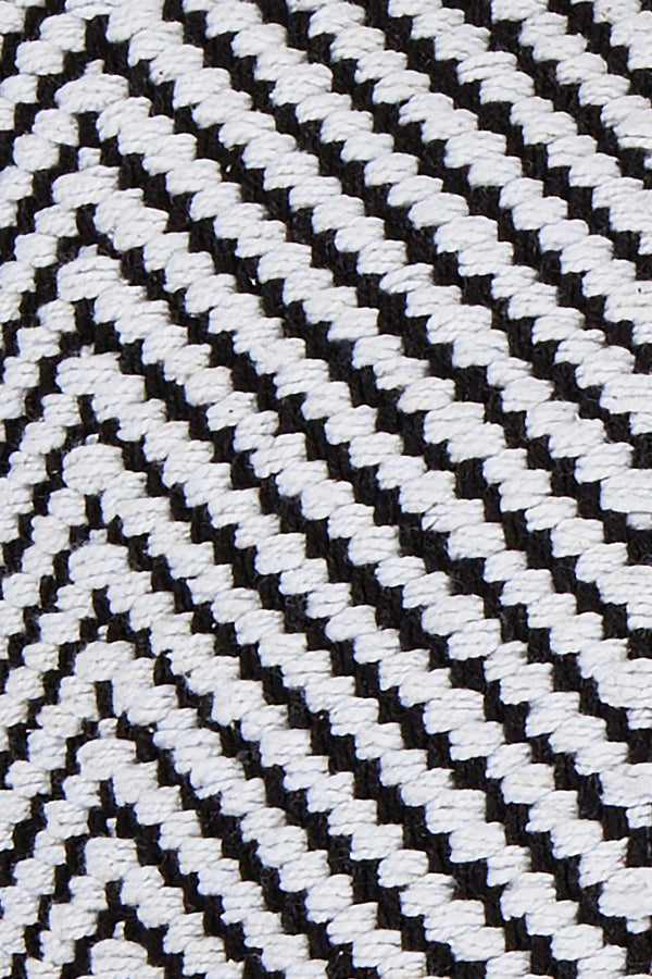 Chandra Rugs Pillows 100% Cotton Handmade Contemporary Pillows (With Polyester Fill Insert) White/Black 1'10 x 1'10