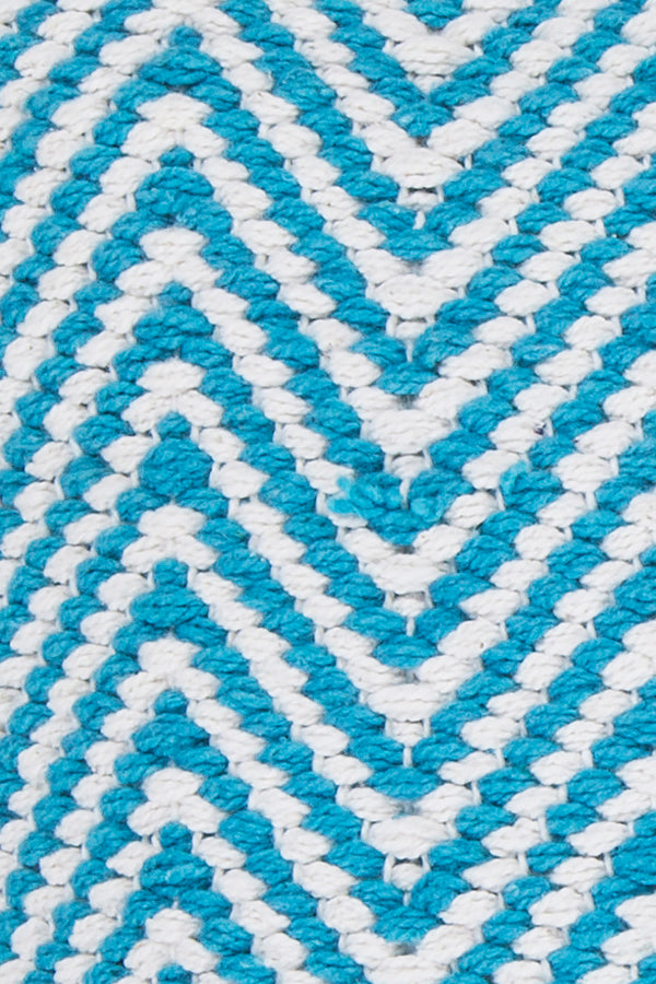 Chandra Rugs Pillows 100% Cotton Handmade Contemporary Pillows (With Polyester Fill Insert) Blue/White 1'10 x 1'10