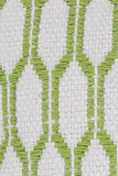 Chandra Rugs Pillows 100% Cotton Handmade Contemporary Pillows (With Polyester Fill Insert) White/Green 1'10 x 1'10