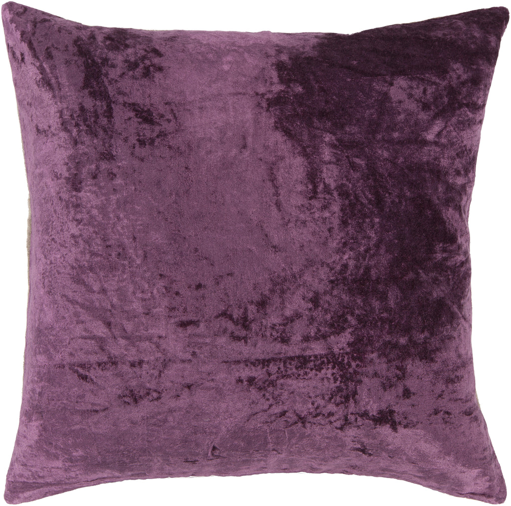 Chandra Rugs Pillows 40% Cotton, 40% Linen, 20% Viscose Handmade Contemporary Pillows (With Polyester Fill Insert) Purple 1'10 x 1'10