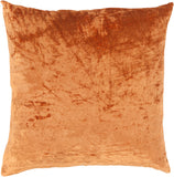 Chandra Rugs Pillows 40% Cotton, 40% Linen, 20% Viscose Handmade Contemporary Pillows (With Polyester Fill Insert) Copper 1'10 x 1'10