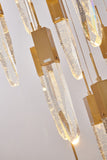 Bethel Gold Chandelier in Metal & Crystal