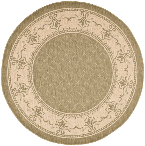 Safavieh Cy0901 Power Loomed 85.4% Polypropylene/10.4% Polyester/4.2% Latex Outdoor Rug CY0901-1E06-4