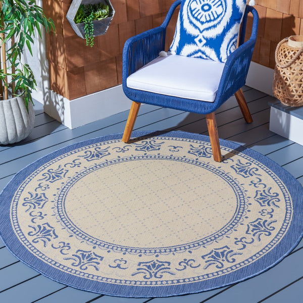 Safavieh Cy0901 Power Loomed 85.4% Polypropylene/10.4% Polyester/4.2% Latex Outdoor Rug CY0901-3101-5R