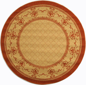 Safavieh Cy0901 Power Loomed 85.4% Polypropylene/10.4% Polyester/4.2% Latex Outdoor Rug CY0901-3201-5R