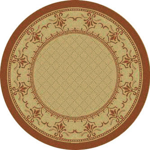 Safavieh Cy0901 Power Loomed 85.4% Polypropylene/10.4% Polyester/4.2% Latex Outdoor Rug CY0901-3201-5R