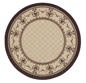 Safavieh Cy0901 Power Loomed 85.4% Polypropylene/10.4% Polyester/4.2% Latex Outdoor Rug CY0901-3901-5R