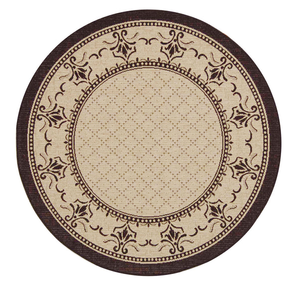 Safavieh Cy0901 Power Loomed 85.4% Polypropylene/10.4% Polyester/4.2% Latex Outdoor Rug CY0901-3901-5R