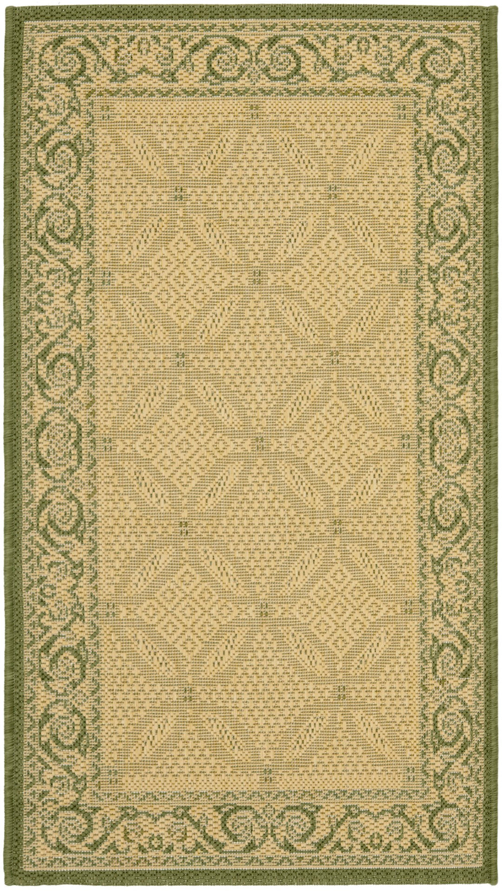 Safavieh Cy1502 Power Loomed 85.4% Polypropylene/10.4% Polyester/4.2% Latex Outdoor Rug CY1502-1E01-5R
