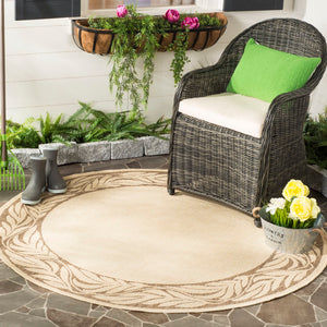 Safavieh Cy1551 Power Loomed 85.4% Polypropylene/10.4% Polyester/4.2% Latex Outdoor Rug CY1551-3001-5R