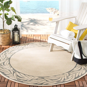Safavieh Cy1551 Power Loomed 85.4% Polypropylene/10.4% Polyester/4.2% Latex Outdoor Rug CY1551-3301-5R