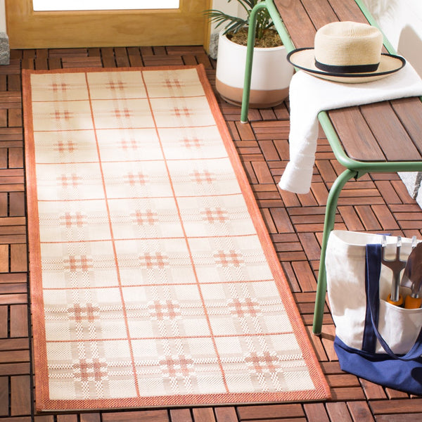 Safavieh Cy1587 Power Loomed 85.4% Polypropylene/10.4% Polyester/4.2% Latex Outdoor Rug CY1587-3201-4