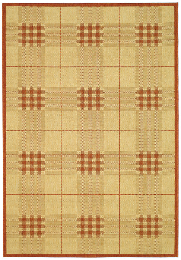 Safavieh Cy1587 Power Loomed 85.4% Polypropylene/10.4% Polyester/4.2% Latex Outdoor Rug CY1587-3201-4