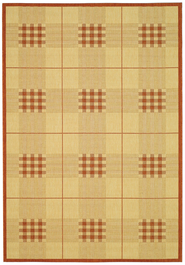 Safavieh Cy1587 Power Loomed 85.4% Polypropylene/10.4% Polyester/4.2% Latex Outdoor Rug CY1587-3201-4