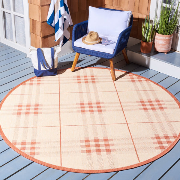 Safavieh Cy1587 Power Loomed 85.4% Polypropylene/10.4% Polyester/4.2% Latex Outdoor Rug CY1587-3201-4