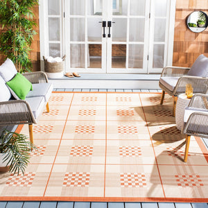 Safavieh Cy1587 Power Loomed 85.4% Polypropylene/10.4% Polyester/4.2% Latex Outdoor Rug CY1587-3201-4