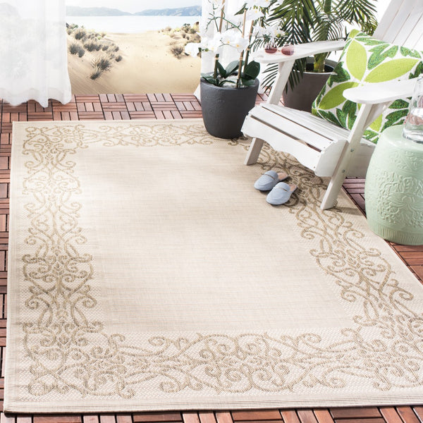 Safavieh Cy1588 Power Loomed 85.4% Polypropylene/10.4% Polyester/4.2% Latex Outdoor Rug CY1588-3001-4