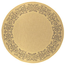 Safavieh Cy1588 Power Loomed 85.4% Polypropylene/10.4% Polyester/4.2% Latex Outdoor Rug CY1588-3001-5R