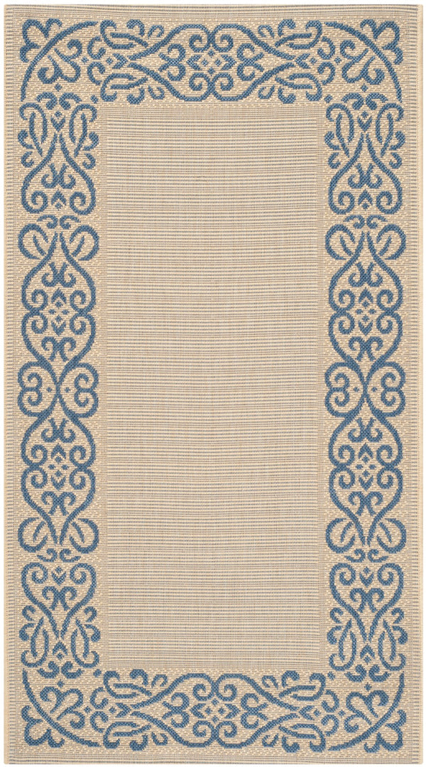 Safavieh Cy1588 Power Loomed 85.4% Polypropylene/10.4% Polyester/4.2% Latex Outdoor Rug CY1588-3101-3