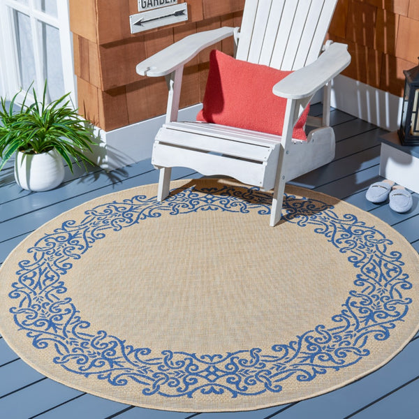 Safavieh Cy1588 Power Loomed 85.4% Polypropylene/10.4% Polyester/4.2% Latex Outdoor Rug CY1588-3101-5R