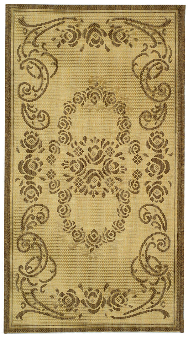 Safavieh Cy1893 Power Loomed 85.4% Polypropylene/10.4% Polyester/4.2% Latex Outdoor Rug CY1893-3001-2